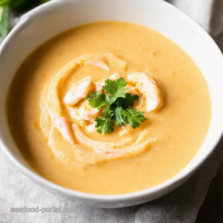 Creamy Crab & Corn Chowder with a Cajun Kiss presentation