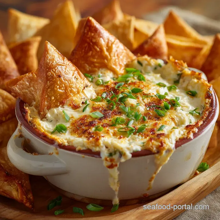 Crab Rangoon Dip: the Ultimate Creamy Easy Appetizer Showstopper presentation