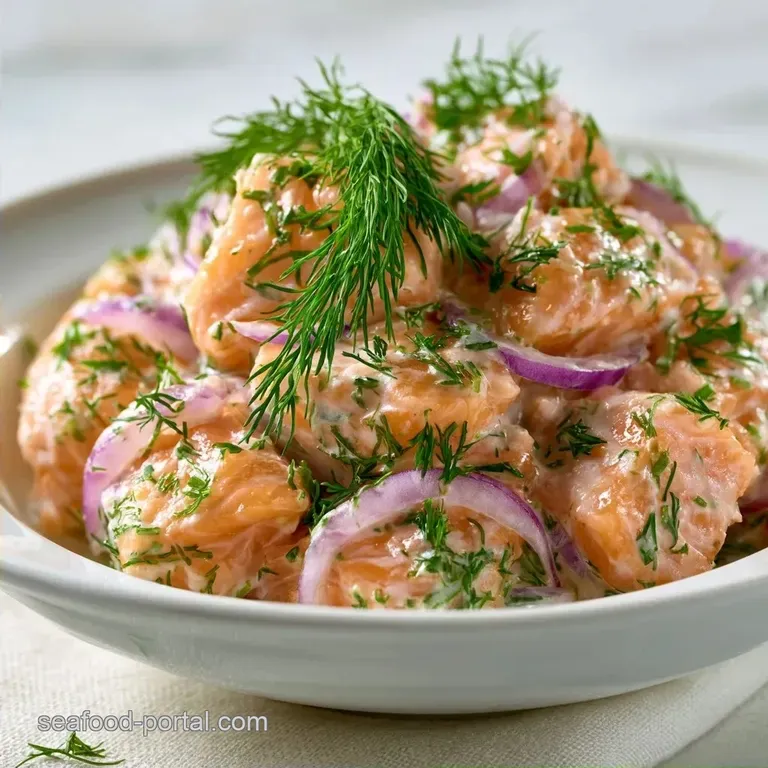 Creamy Dill Salmon Salad: High Protein and Fresh