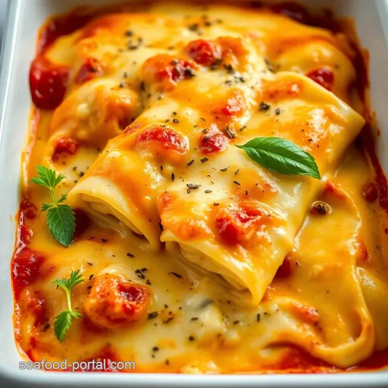 Creamy Dreamy Baked Manicotti presentation