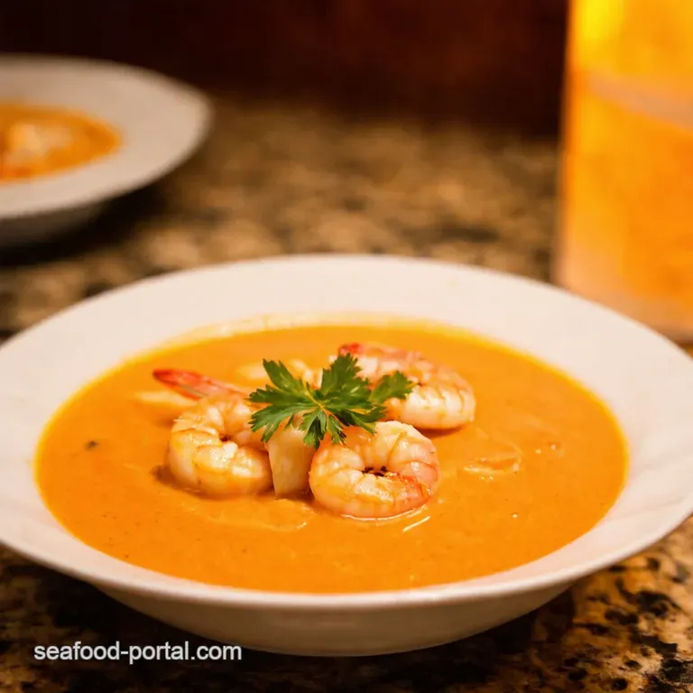 Creamy Dreamy Crab Shrimp Bisque presentation