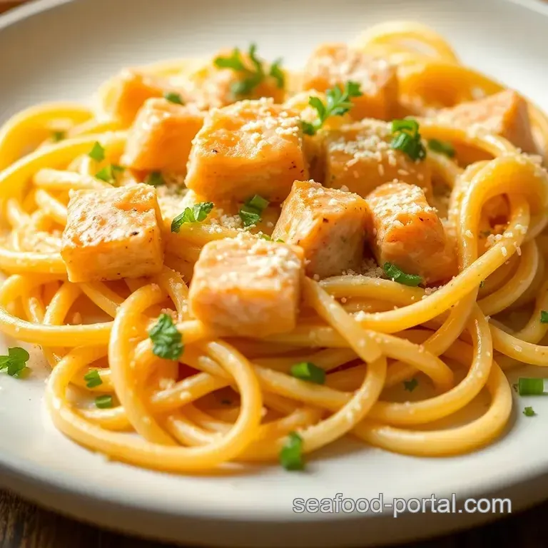 Creamy Dreamy Salmon Pasta: a Weeknight Winner presentation