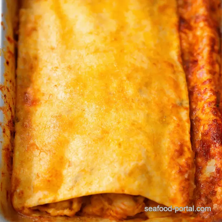 Creamy Dreamy Shrimp Enchiladas Seaside Fiesta in a Pan presentation