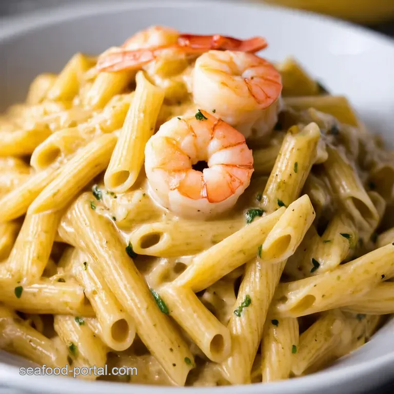 Creamy Dreamy Shrimp Fettuccine Alfredo presentation
