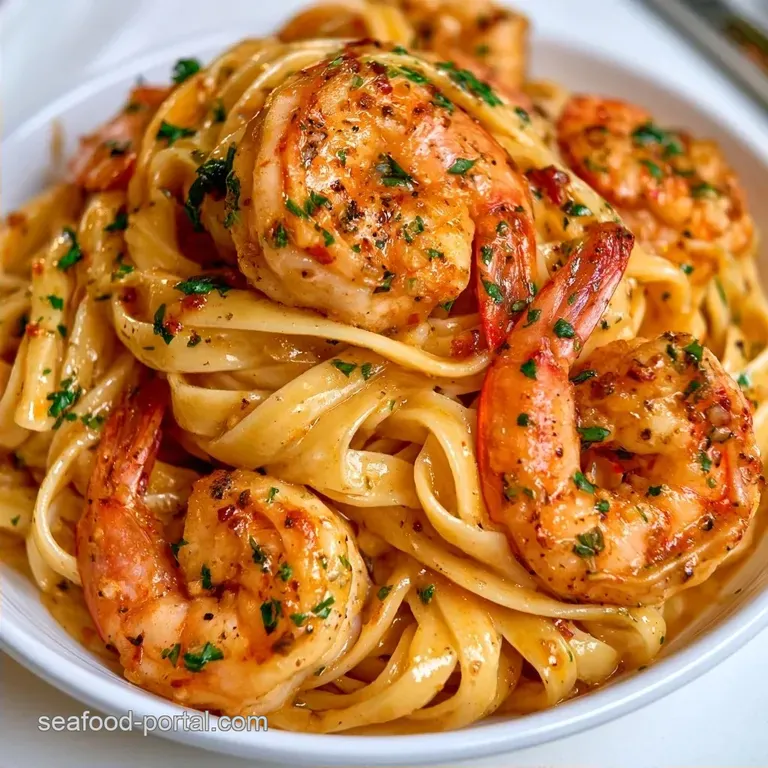 Garlic Shrimp Fettuccine in 30 Minutes