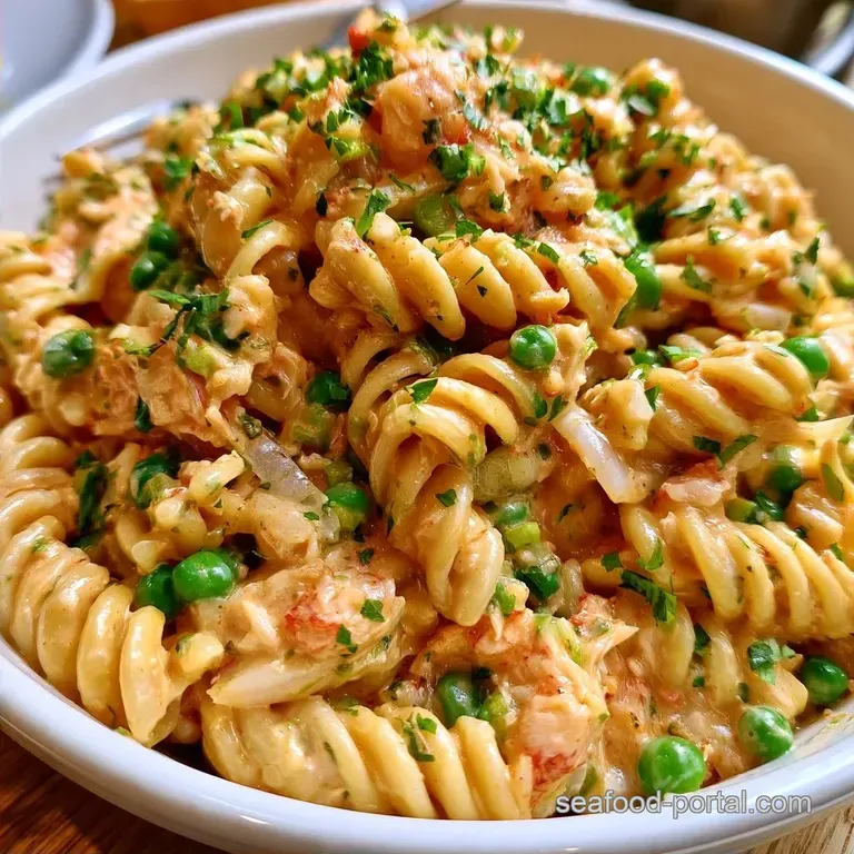 Creamy Imitation Crab Pasta with Cream Cheese Sauce