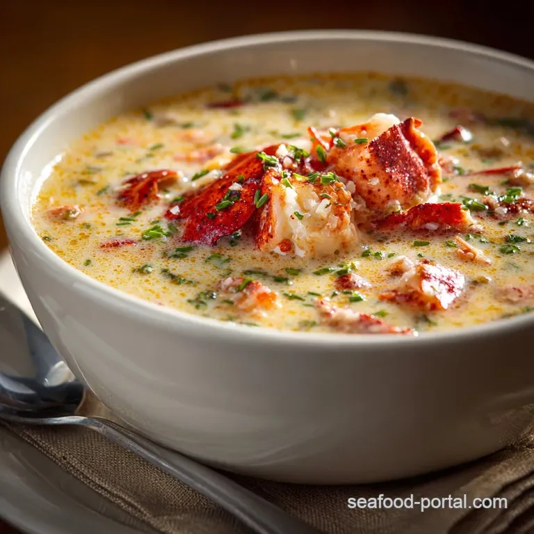Lobster Chowder Soup: the Ultimate Creamy Coastal Comfort Bowl presentation