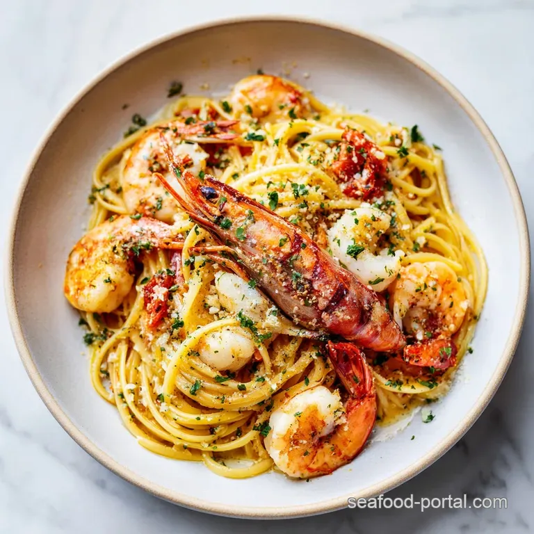 Creamy Garlic Herb Seafood Pasta