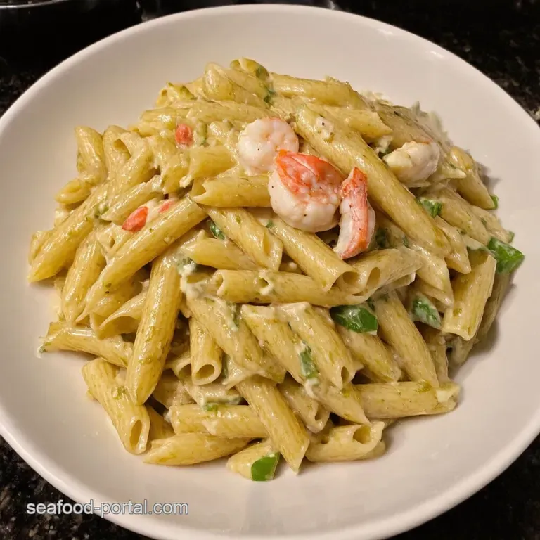 Creamy Seafood Pasta Salad 30Minute Seaside Delight presentation