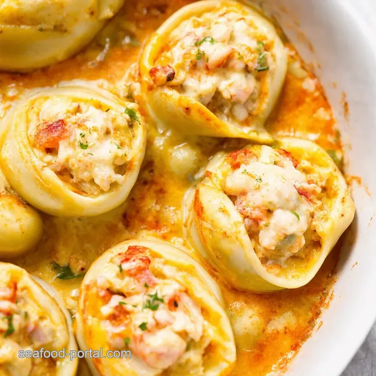Creamy Seafood Stuffed Shells