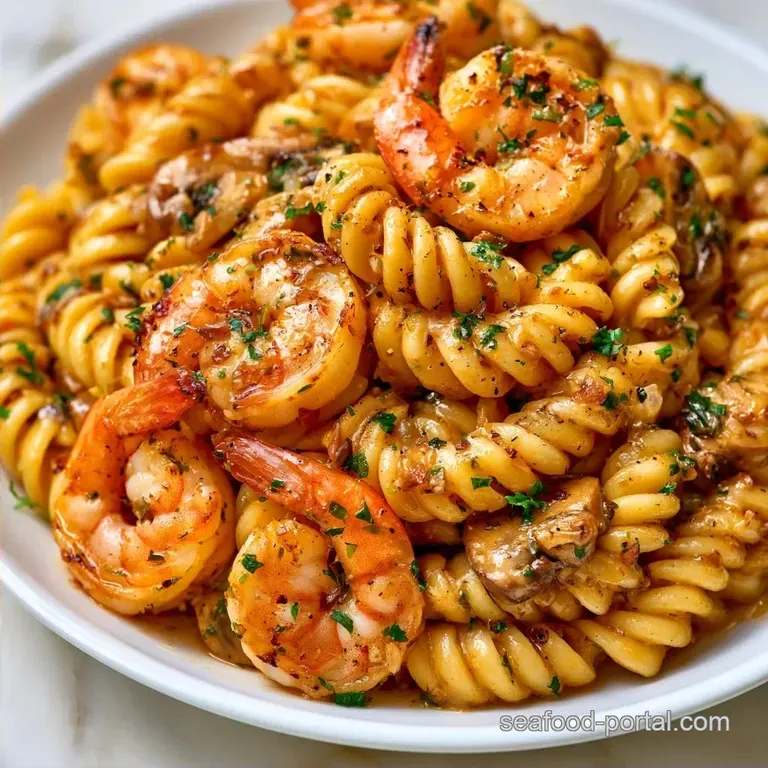 Creamy Shrimp Pasta with Mushrooms in 30 Minutes