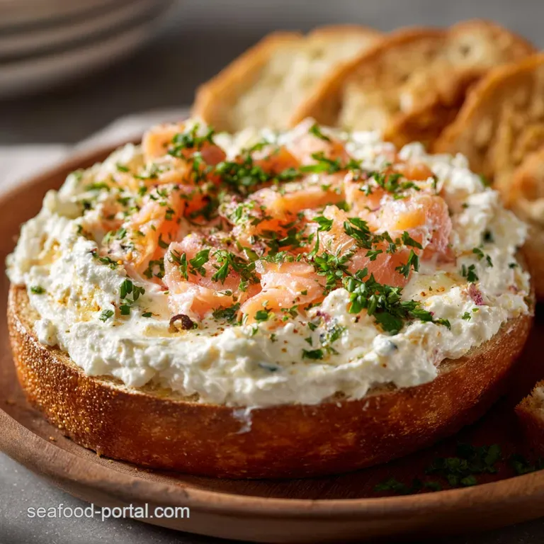 Smoked Salmon Bagel Dip: the Borough Blend Effortlessly Elegant Lox Appetizer presentation