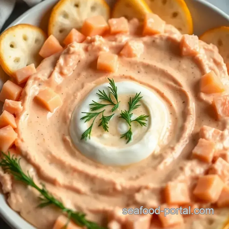 Creamy Smoked Salmon Dip presentation