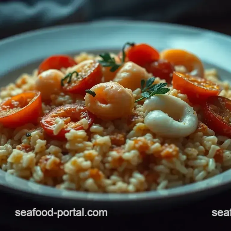Creamy Tomato Seafood Risotto