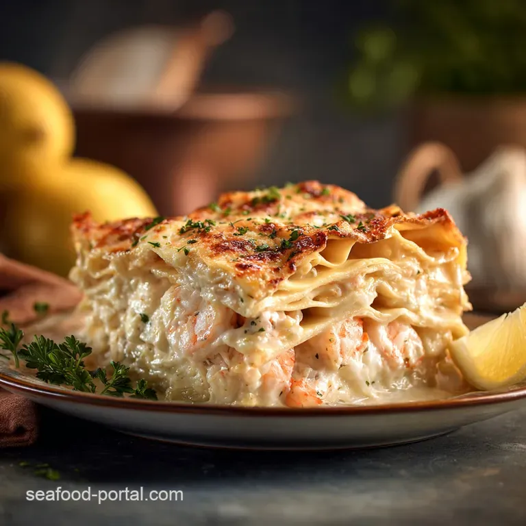 Coastal Comfort The Creamy White Seafood Lasagna