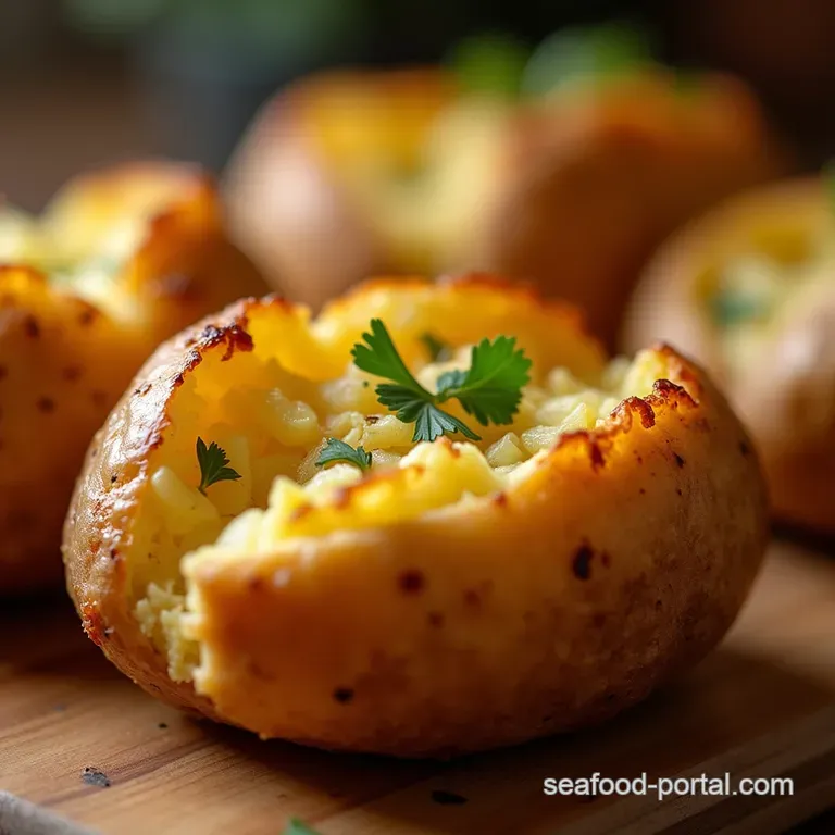 The Better Than the Oven Air Fryer Baked Potato Fluffy Inside Cracking Crispy Skin presentation