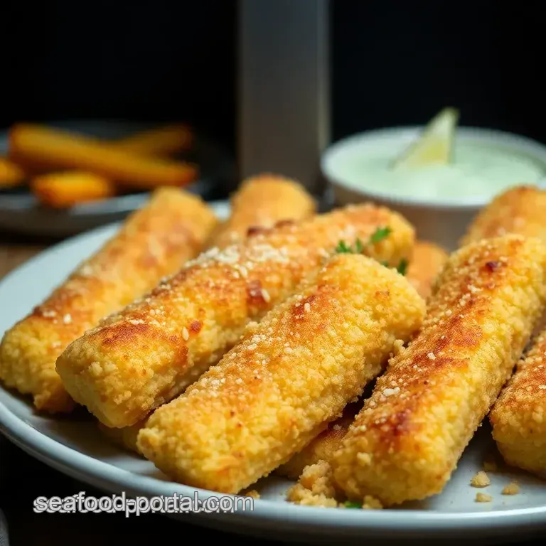 Crispy Air Fryer Fish Sticks: A Healthier Take on a Classic Favourite presentation