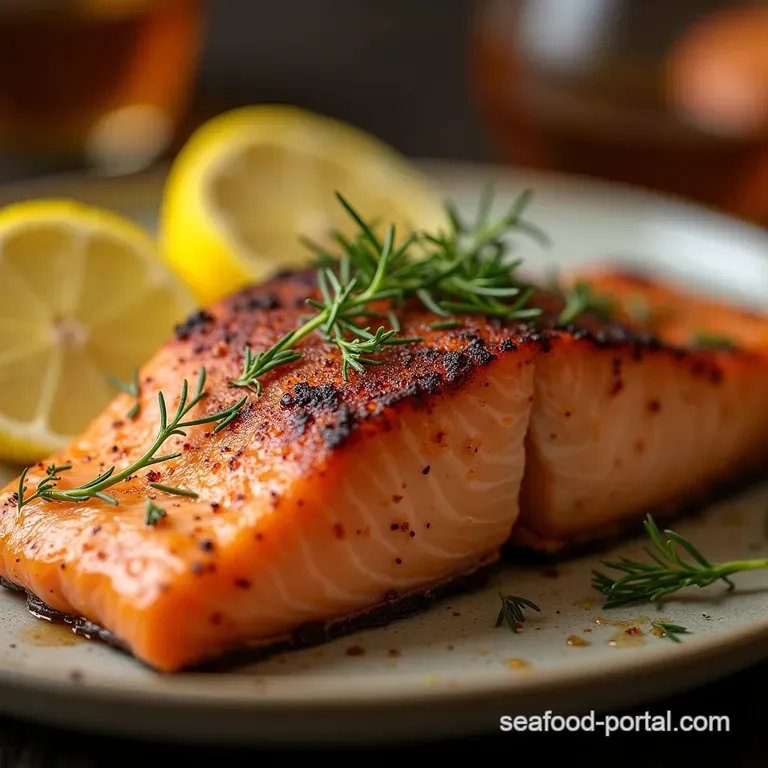 Crispy Skin Magic 12Minute LemonDill Air Fryer Salmon presentation