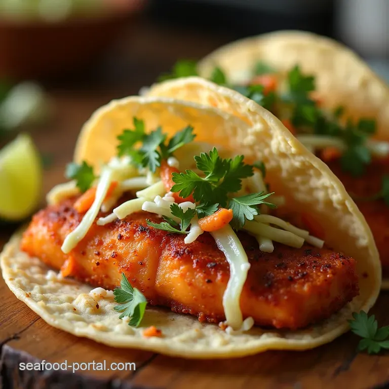 The 20Minute Wonder Crispy Air Fryer Salmon Tacos with Tangy Lime Slaw presentation