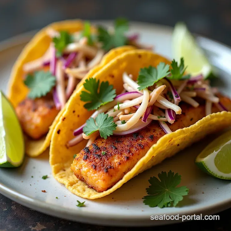 The 20Minute Wonder Crispy Air Fryer Salmon Tacos with Tangy Lime Slaw