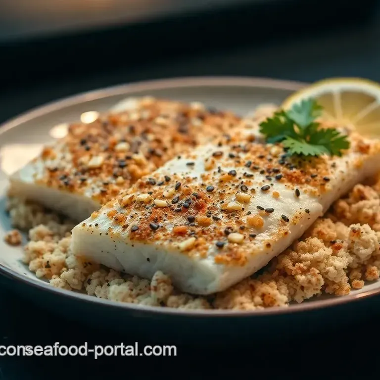 Crispy Air Fryer Sea Bass with Lemon Herb Crust