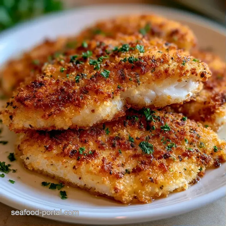 Two golden-brown fish fillets paired with steamed broccoli and lemon slices on a clean, minimalist white plate.
