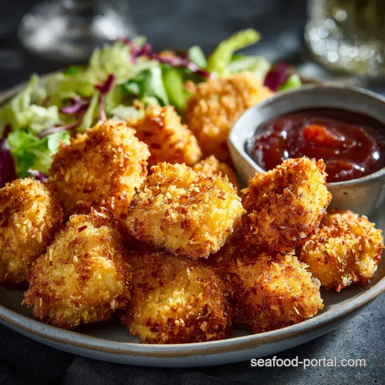 Golden Crispy Air Fryer Turkey Nuggets the Healthier Fakeaway presentation