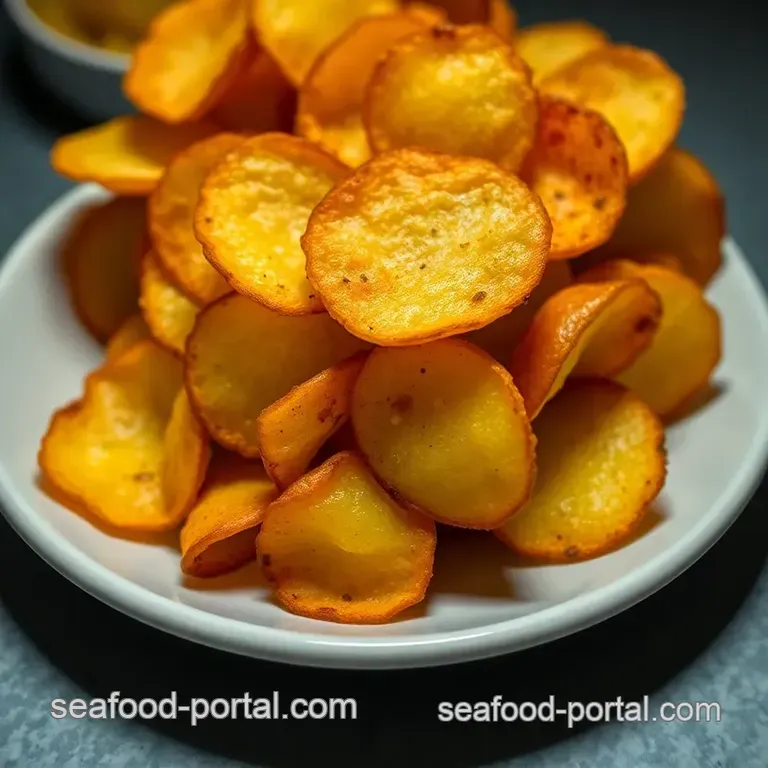 Crispy and Crunchy Homemade Baked Potato Chips presentation