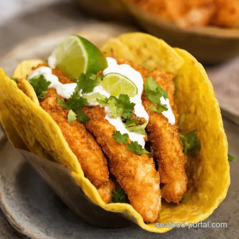 Crispy Baja Fish Taco Bowls with Lime Crema presentation