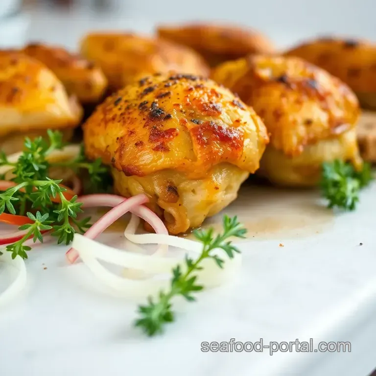 Crispy Baked Chicken Quarters presentation