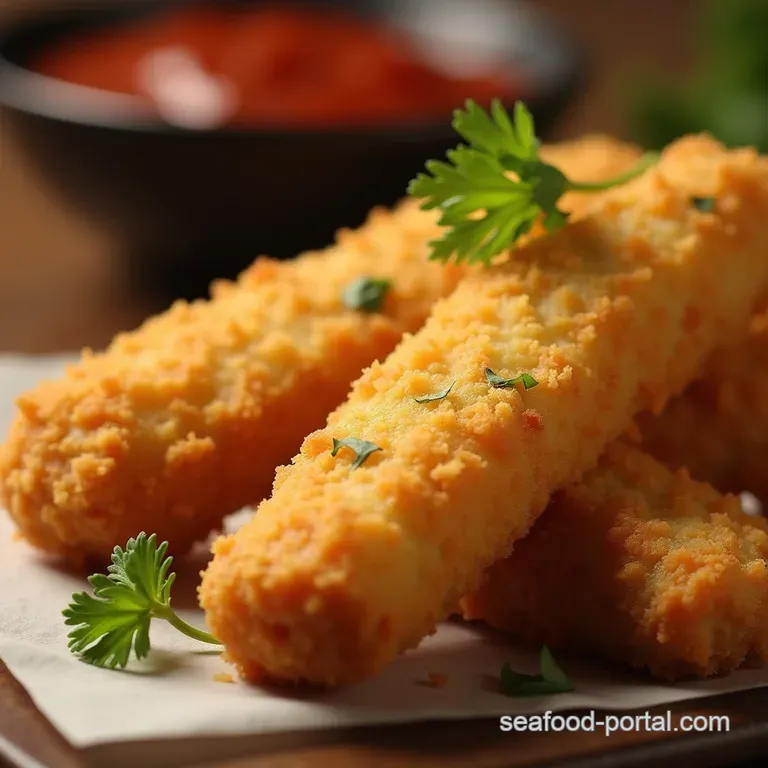 Chefs Golden Bake Irresistibly Crispy Healthier Fish Sticks presentation