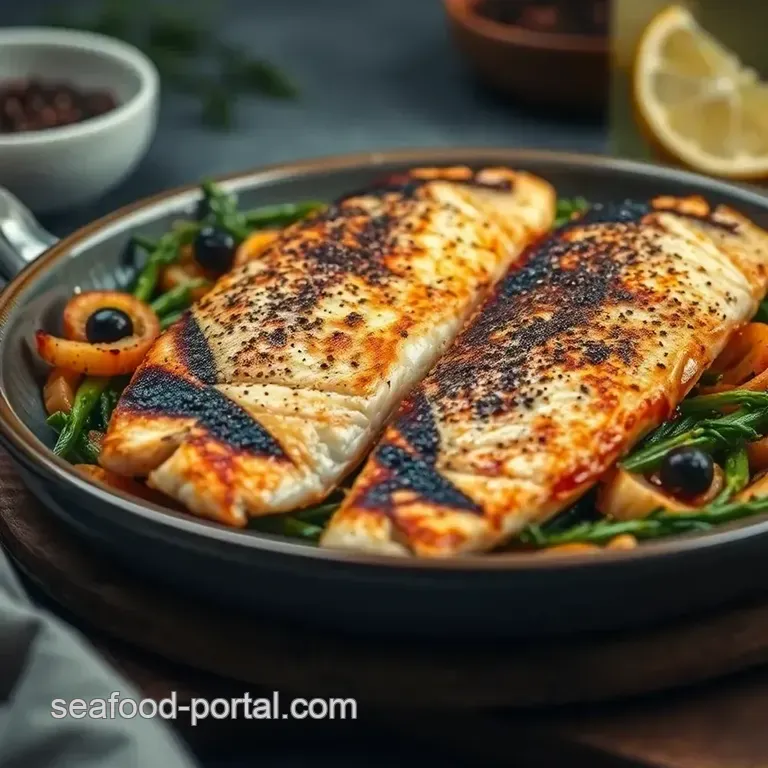 Crispy Baked Mackerel with Wasabi or Multigrain Mustard Sauce presentation