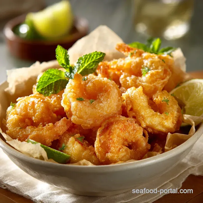 Fried Shrimp Batter: the Golden Standard for Crispy Beer-Battered Shrimp presentation