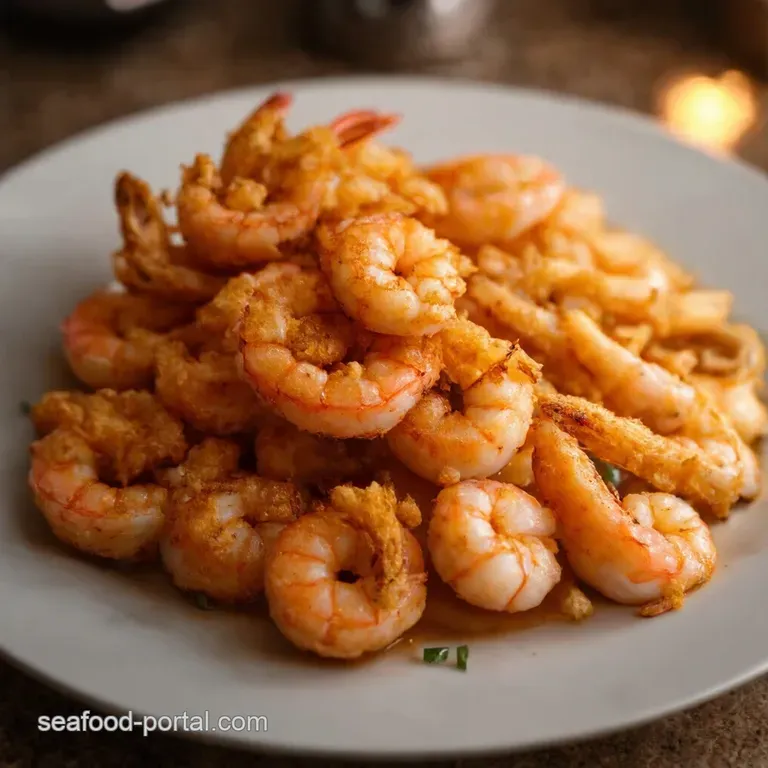 Crispy Calamari Shrimp Fiesta presentation
