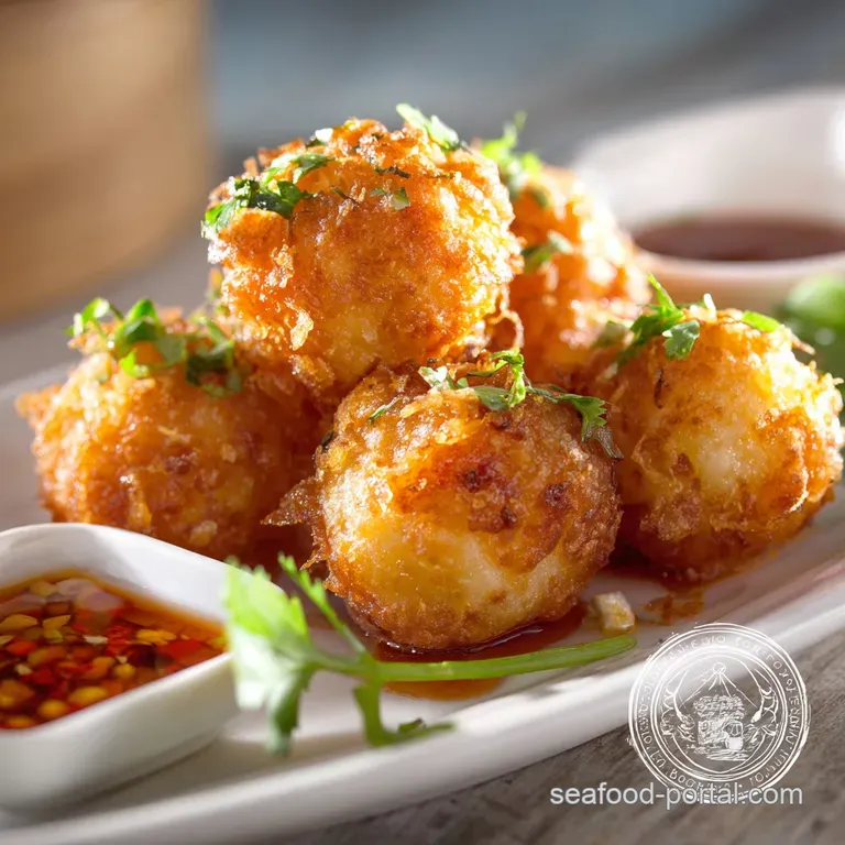 Shrimp Balls Classic Crispy Cantonese Har Mi Wan with Water Chestnut Crunch