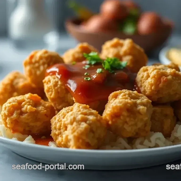 Crispy Chicken Nuggets with Savory Sauce