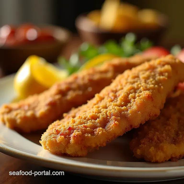 The Crackerjack Crispy Authentic Southern Fried Catfish with Cornmeal Magic presentation