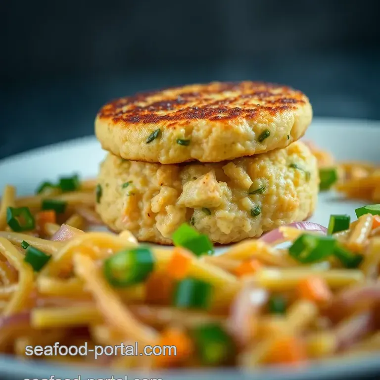 Crispy & Delicious Salmon Patties presentation