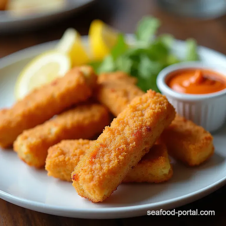 The Best Crispy Fish Sticks with Fiery Sriracha Mayo