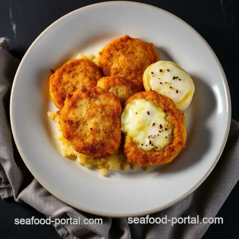 Crispy Fishcakes with Tender Scallops Stir Fry presentation