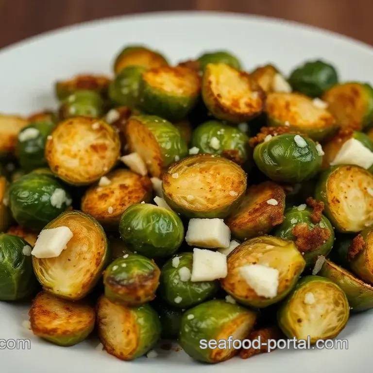 Crispy Fried Brussels Sprouts with Garlic and Parmesan
