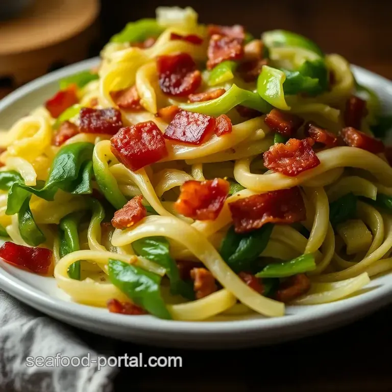 Crispy Fried Cabbage with Bacon and Garlic presentation