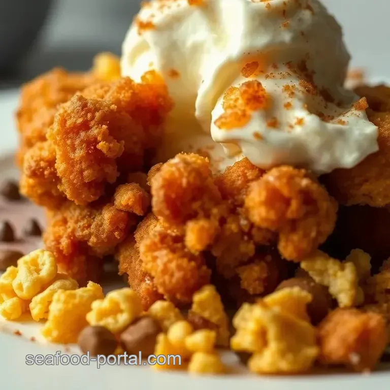 Crispy Fried Ice Cream Delight presentation