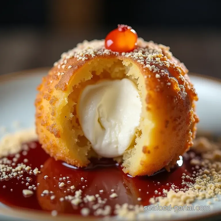 The Ultimate Rock Solid Fried Ice Cream Crispy Coating Frozen Centre