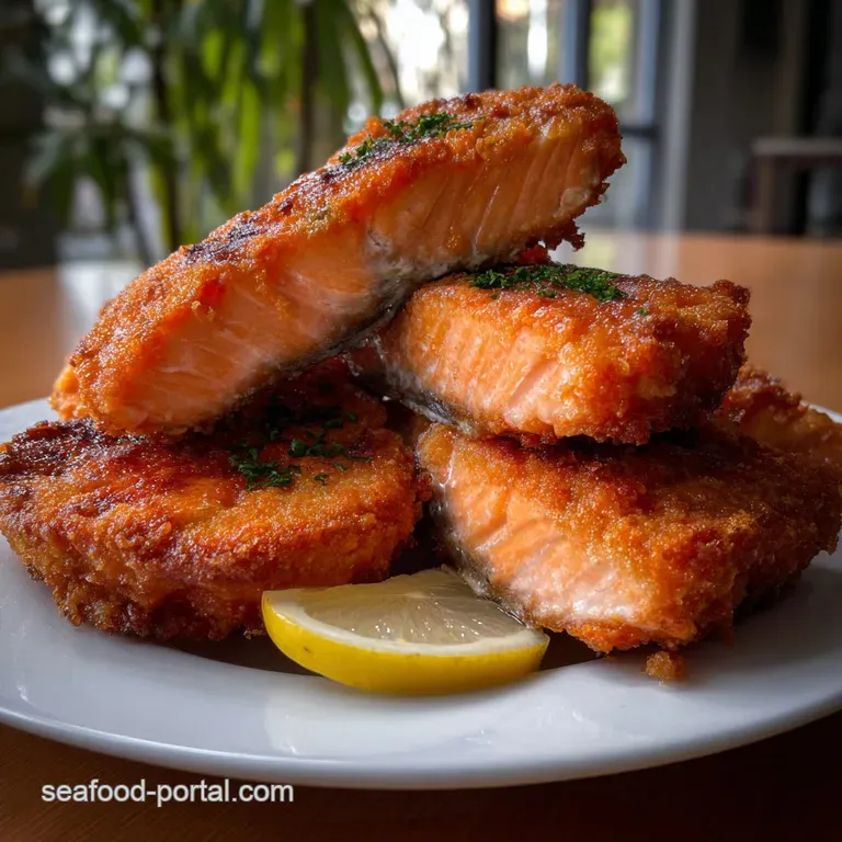 Perfectly seared salmon atop creamy polenta, garnished with microgreens and a drizzle of olive oil, an elegant culinary ex...