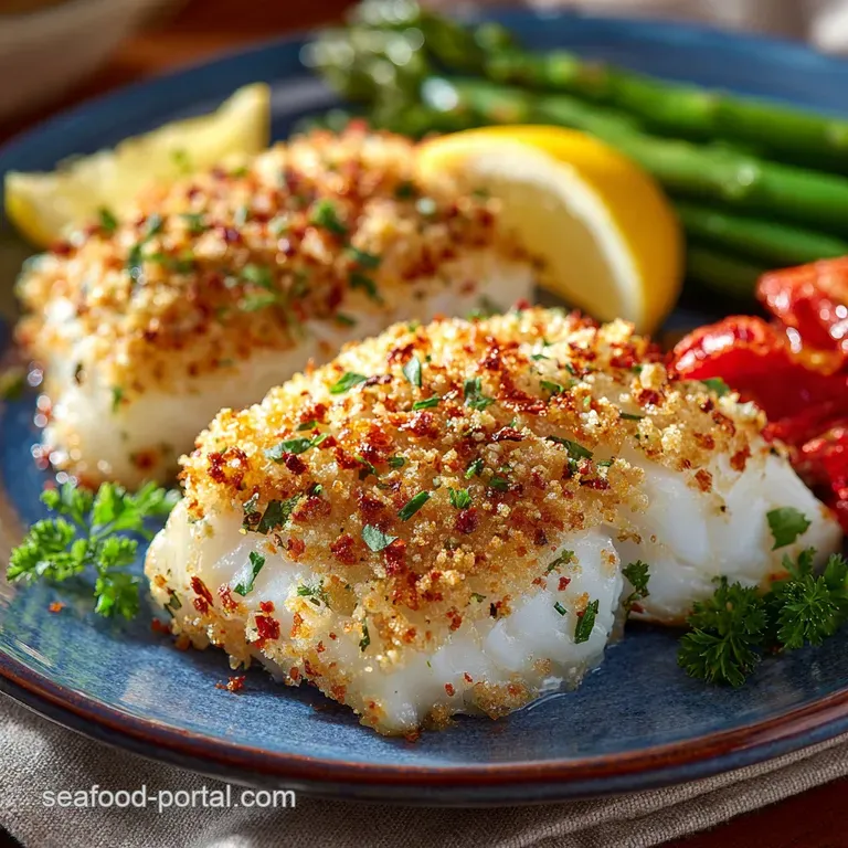 Garlic Crusted Cod Fish the Ultimate Crispy Flaky Weeknight Dinner presentation