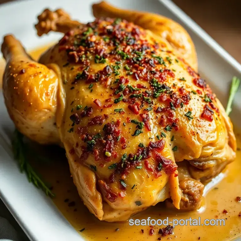 Crispy Garlic Herb Baked Chicken Quarters presentation