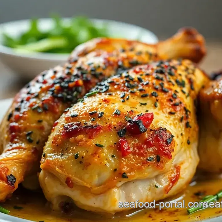 Crispy Garlic Herb Baked Chicken Quarters