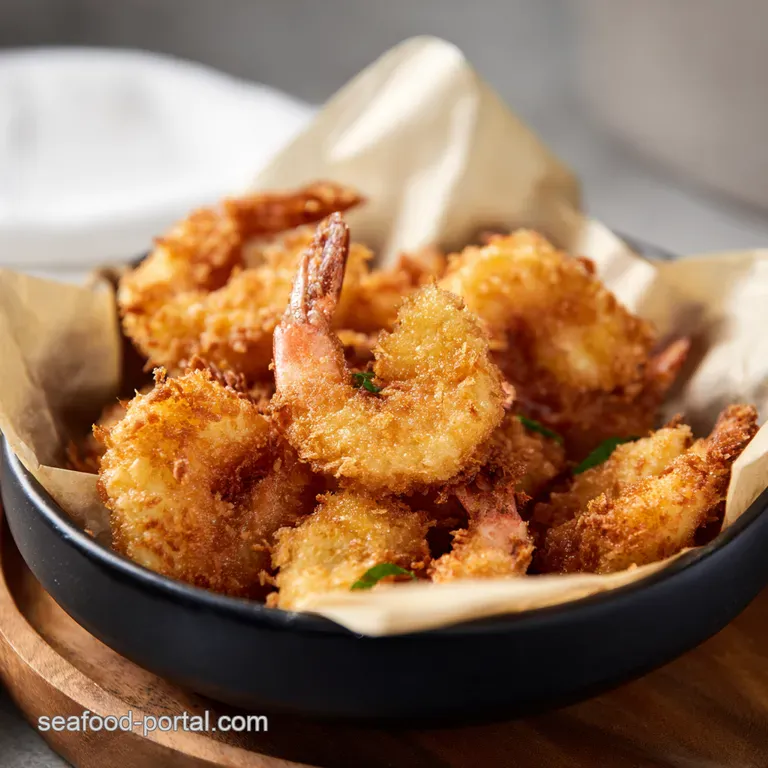 Crispy Golden Breaded Shrimp with LemonGarlic Aioli