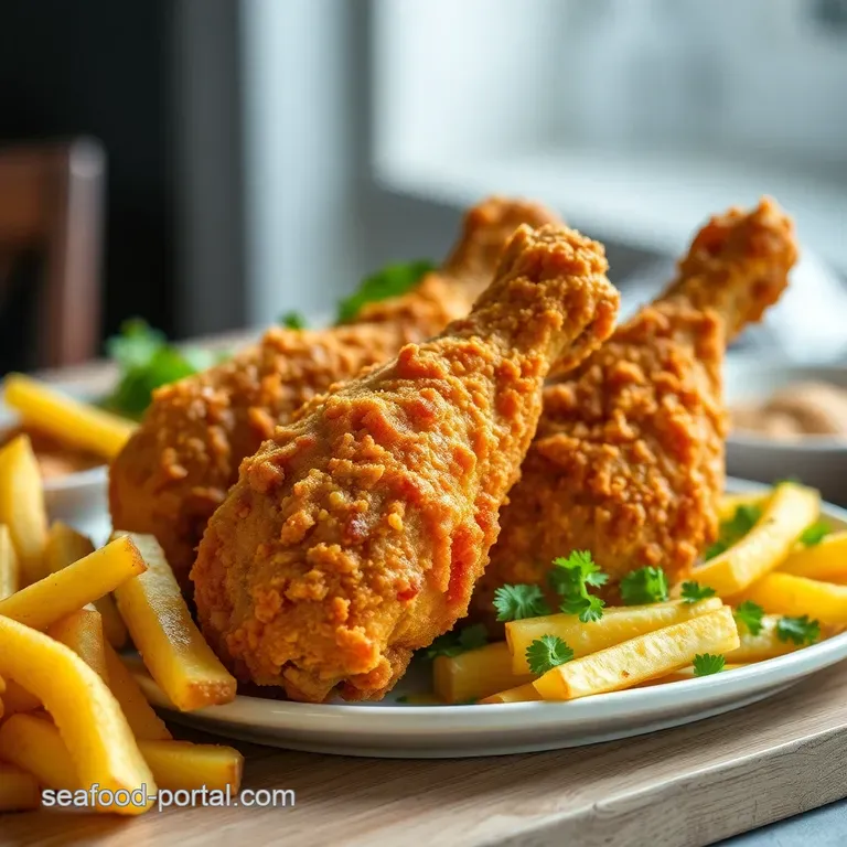 Crispy &amp Golden Fried Chicken Legs (The Only Recipe You&#039 ll Ever Need!) presentation